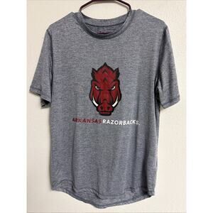 Men's M Champion Authentic Arkansas Razorbacks Short Sleeve Shirt Navy Color